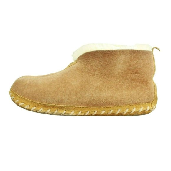 L.L. Bean Shoes - LL Bean Brown Suede Wicked Good Shearling Lined Slipper Ankle Boots Size 9 M